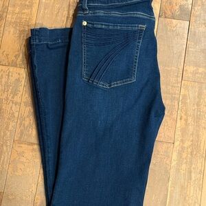7 For All Mankind Dark Blue Tailorless Dojo Slim Illusion Jeans